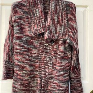 Dkny Mohair Blend asymmetrical Cardigan Sweater